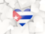 Cuba. Hearts background. Download icon.