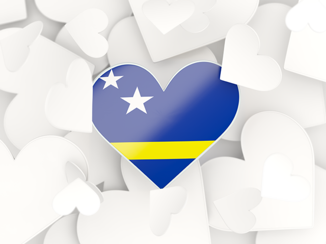 Hearts background. Download flag icon of Curacao at PNG format