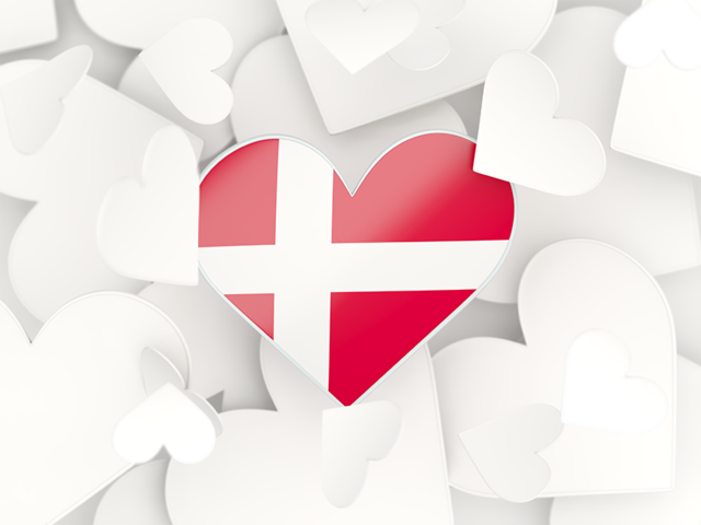 Hearts background. Download flag icon of Denmark at PNG format
