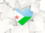 Djibouti. Hearts background. Download icon.