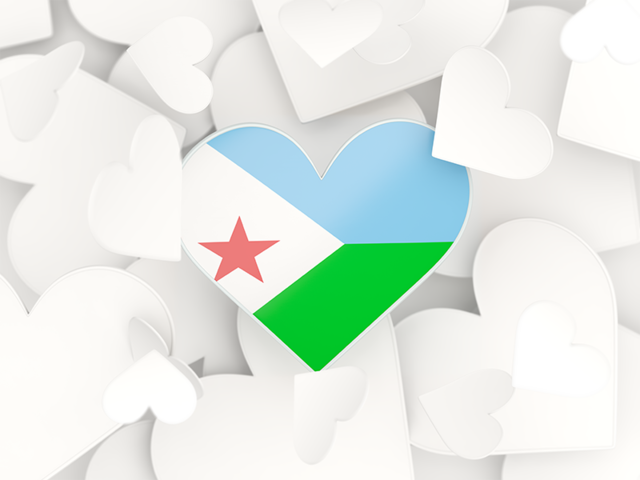 Hearts background. Download flag icon of Djibouti at PNG format