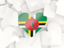 Dominica. Hearts background. Download icon.