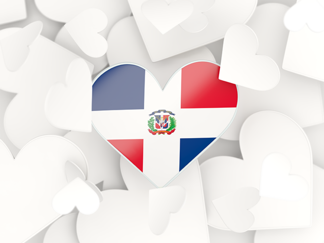 Hearts background. Download flag icon of Dominican Republic at PNG format