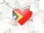 East Timor. Hearts background. Download icon.