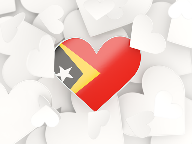 Hearts background. Download flag icon of East Timor at PNG format