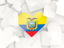 Ecuador. Hearts background. Download icon.