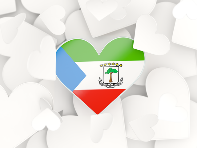Hearts background. Download flag icon of Equatorial Guinea at PNG format
