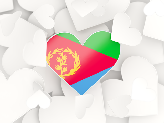 Hearts background. Download flag icon of Eritrea at PNG format