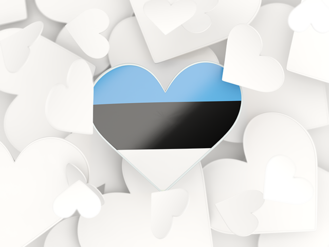 Hearts background. Download flag icon of Estonia at PNG format