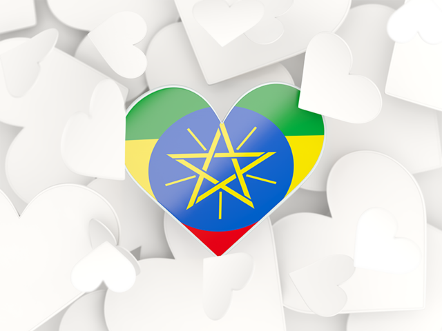 Hearts background. Download flag icon of Ethiopia at PNG format