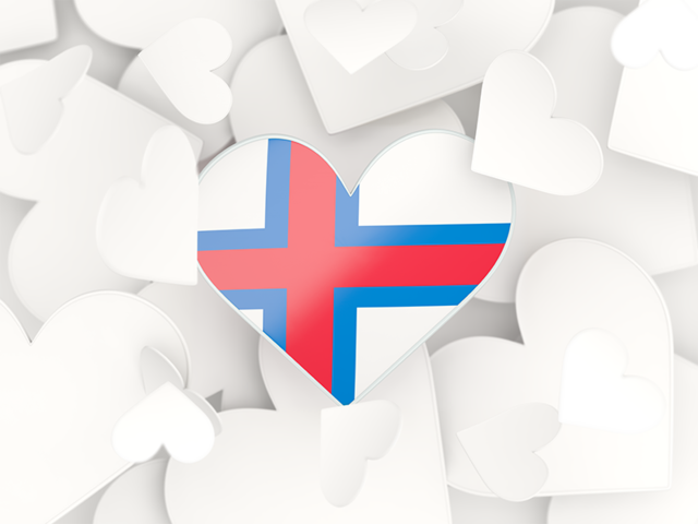Hearts background. Download flag icon of Faroe Islands at PNG format