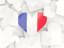 France. Hearts background. Download icon.