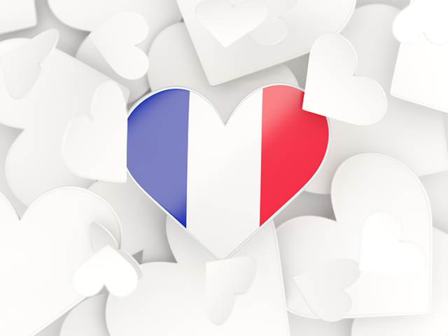 Hearts background. Download flag icon of France at PNG format