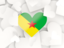 French Guiana. Hearts background. Download icon.