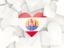 French Polynesia. Hearts background. Download icon.