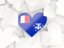 French Southern and Antarctic Lands. Hearts background. Download icon.