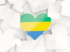 Gabon. Hearts background. Download icon.