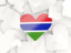 Gambia. Hearts background. Download icon.