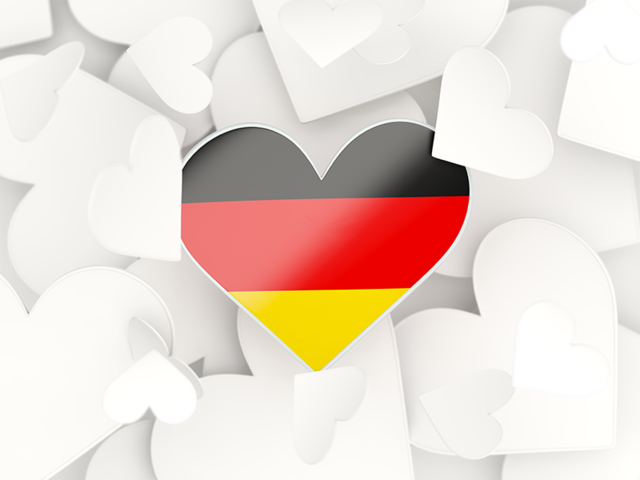 Hearts background. Download flag icon of Germany at PNG format