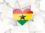 Ghana. Hearts background. Download icon.