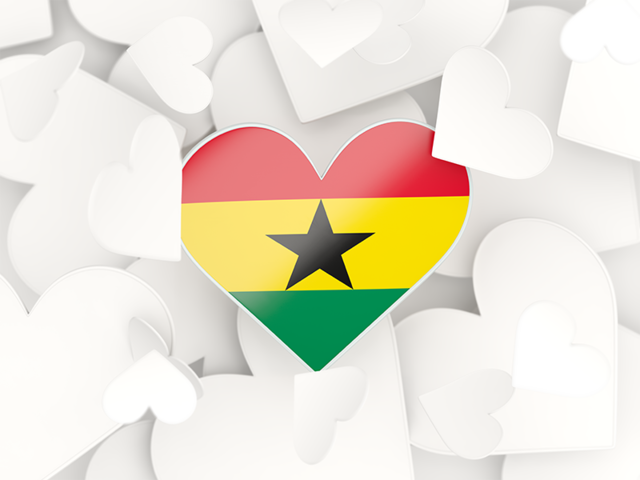 Hearts background. Download flag icon of Ghana at PNG format