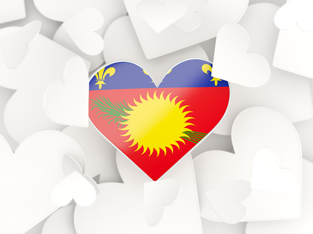 Hearts background. Download flag icon of Guadeloupe at PNG format