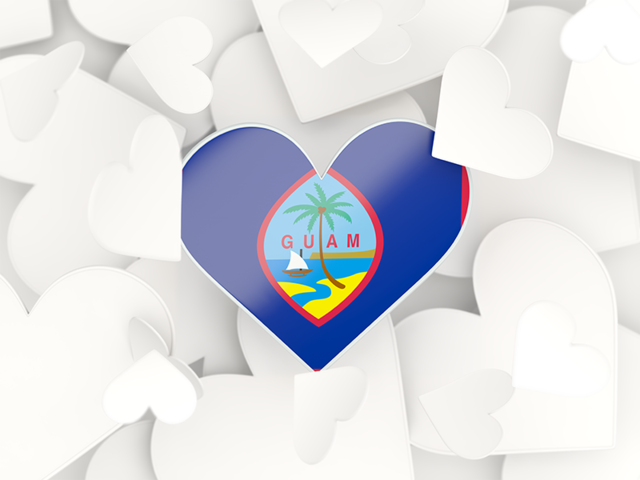 Hearts background. Download flag icon of Guam at PNG format