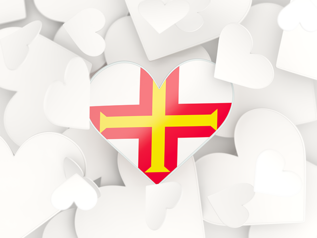 Hearts background. Download flag icon of Guernsey at PNG format