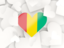 Guinea. Hearts background. Download icon.