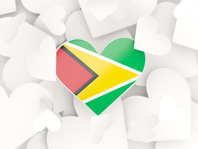 Hearts background. Download flag icon of Guyana at PNG format