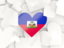 Haiti. Hearts background. Download icon.