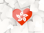 Hong Kong. Hearts background. Download icon.