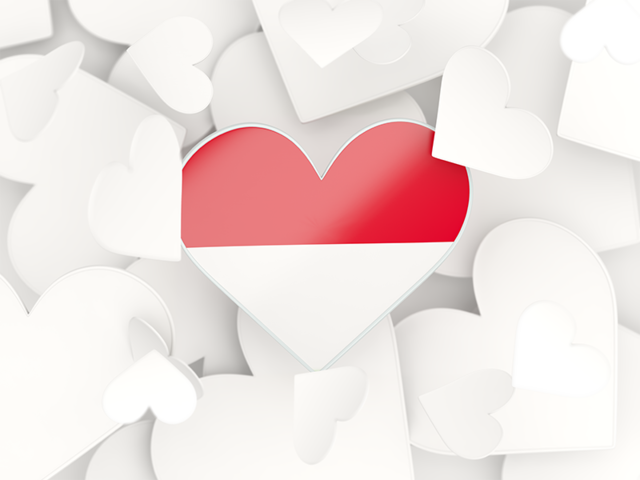Hearts background. Download flag icon of Indonesia at PNG format