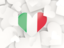 Italy. Hearts background. Download icon.