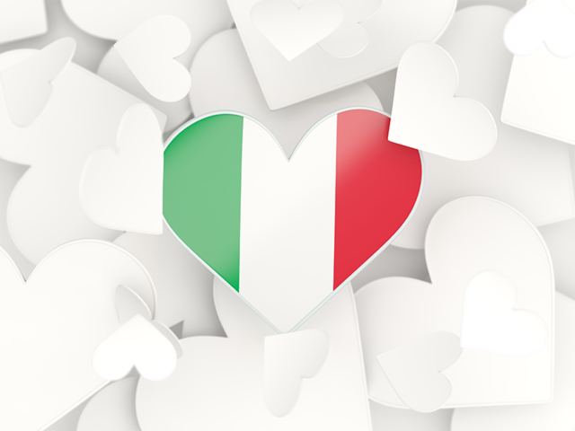 Hearts background. Download flag icon of Italy at PNG format