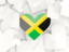 Jamaica. Hearts background. Download icon.