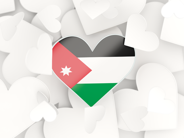 Hearts background. Download flag icon of Jordan at PNG format