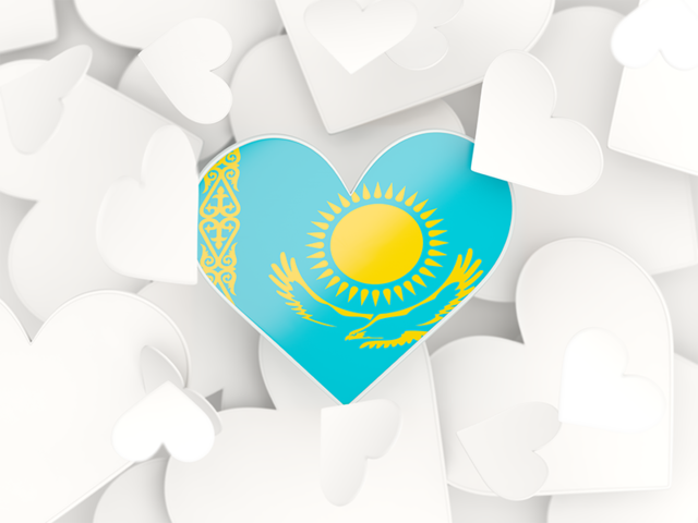 Hearts background. Download flag icon of Kazakhstan at PNG format