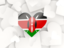 Kenya. Hearts background. Download icon.