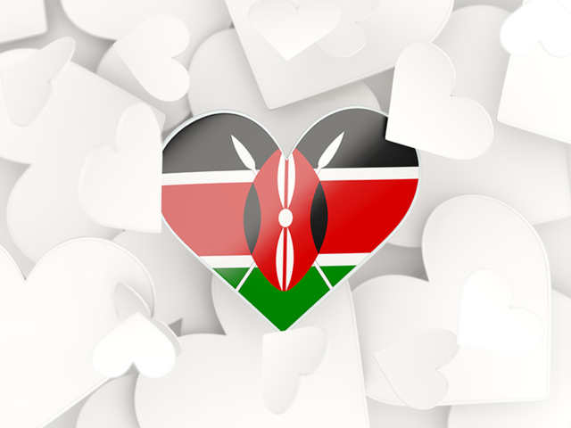 Hearts background. Download flag icon of Kenya at PNG format