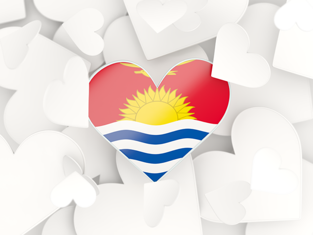 Hearts background. Download flag icon of Kiribati at PNG format