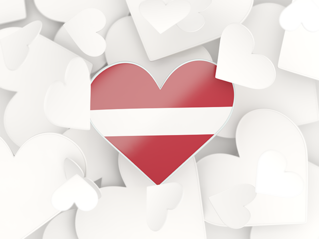 Hearts background. Download flag icon of Latvia at PNG format