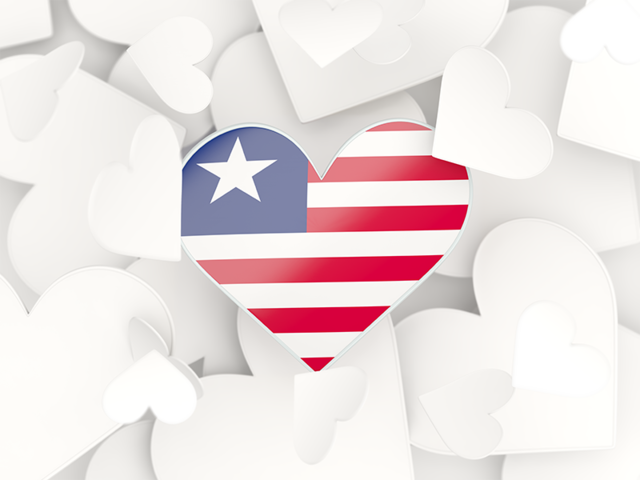 Hearts background. Download flag icon of Liberia at PNG format