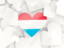 Luxembourg. Hearts background. Download icon.