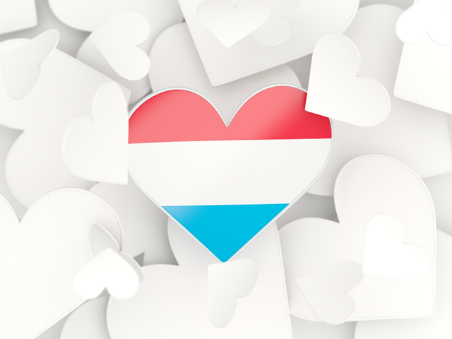 Hearts background. Download flag icon of Luxembourg at PNG format