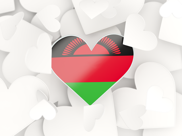 Hearts background. Download flag icon of Malawi at PNG format