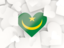 Mauritania. Hearts background. Download icon.