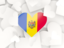 Moldova. Hearts background. Download icon.