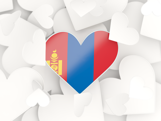 Hearts background. Download flag icon of Mongolia at PNG format