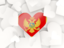 Montenegro. Hearts background. Download icon.